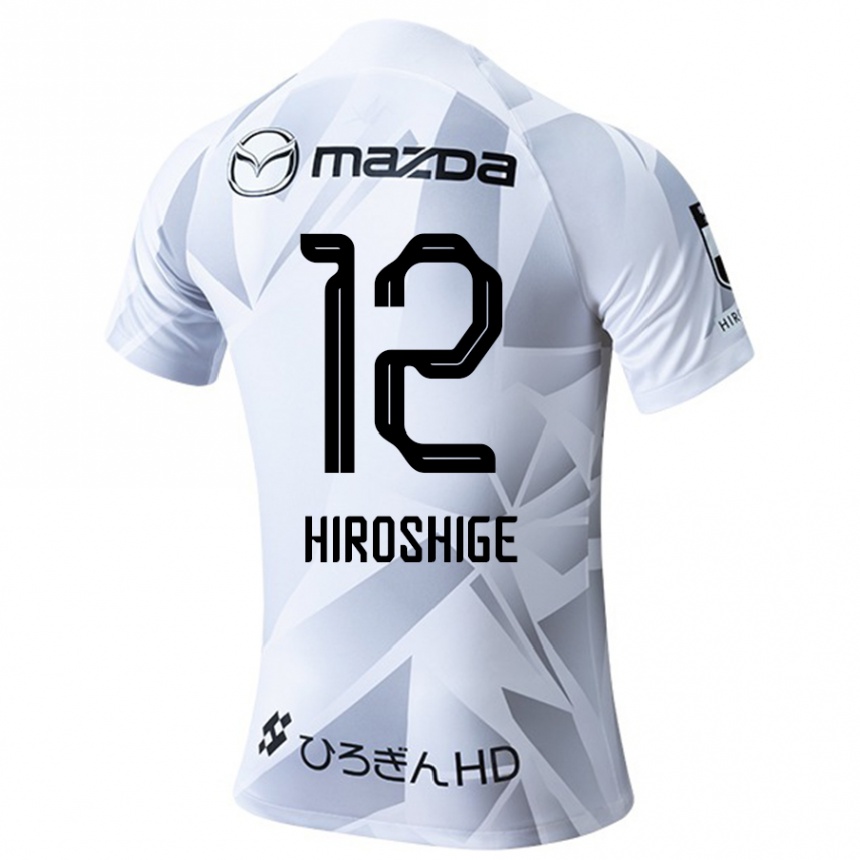 Kids Football Soma Hiroshige #12 White Grey Black Away Jersey 2024/25 T-Shirt Za