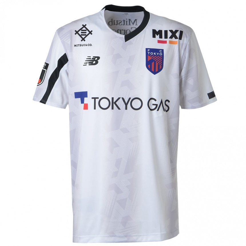 Kids Football Kio Tanaka #38 White Black Away Jersey 2024/25 T-Shirt Za