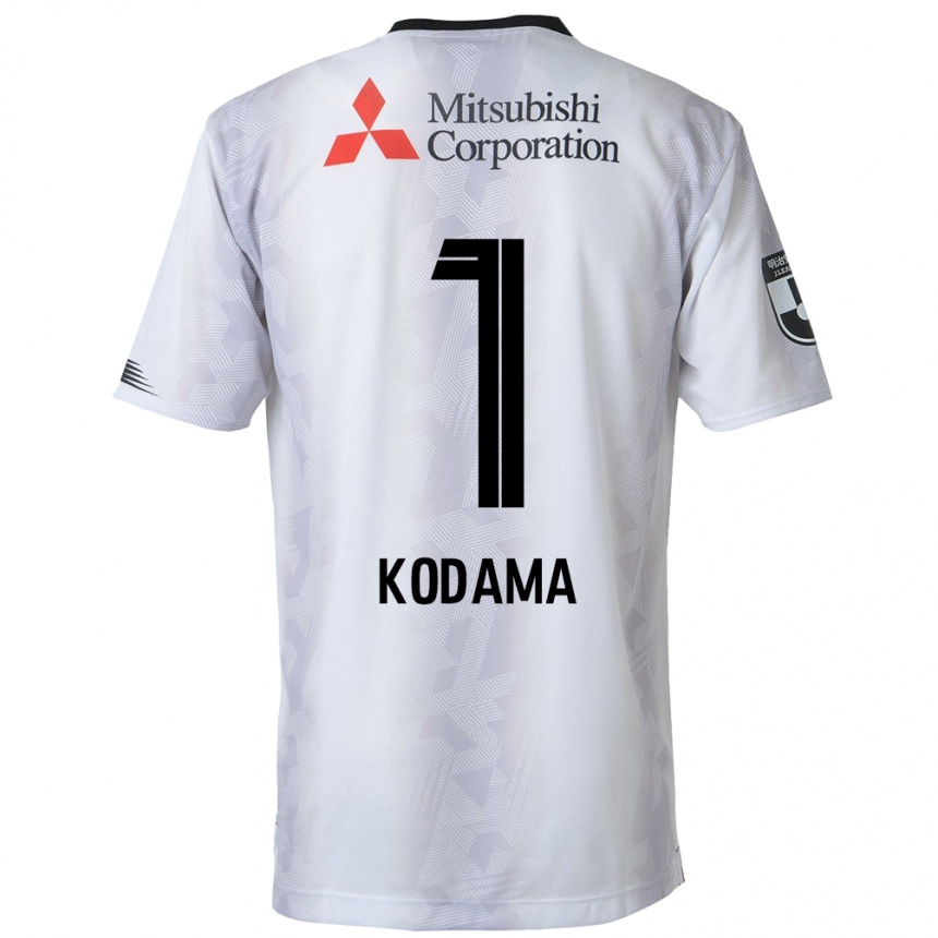 Kids Football Tsuyoshi Kodama #1 White Black Away Jersey 2024/25 T-Shirt Za