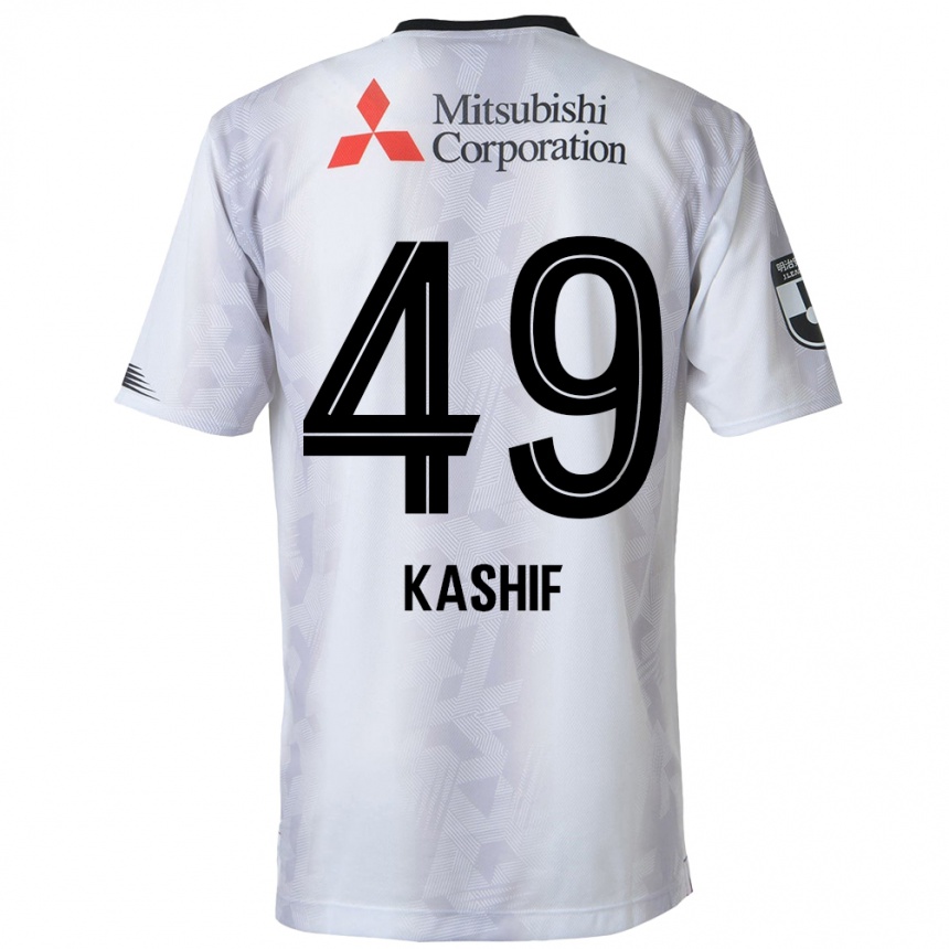 Kids Football Kashif Bangnagande #49 White Black Away Jersey 2024/25 T-Shirt Za