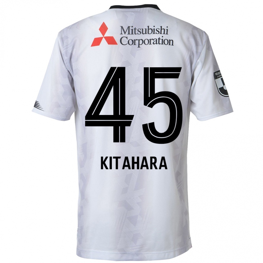 Kids Football Maki Kitahara #45 White Black Away Jersey 2024/25 T-Shirt Za