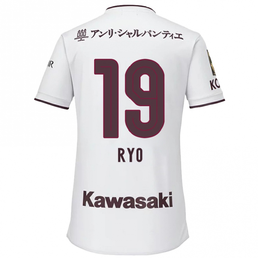 Kids Football Ryo Hatsuse #19 White Red Away Jersey 2024/25 T-Shirt Za