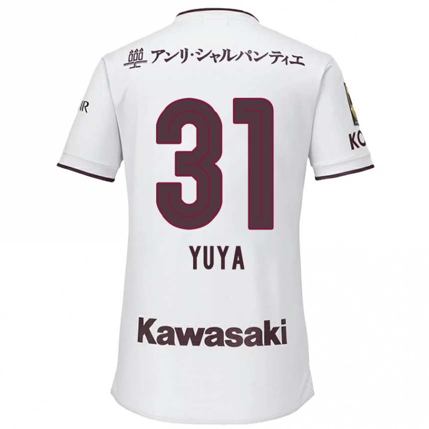 Kids Football Yuya Nakasaka #31 White Red Away Jersey 2024/25 T-Shirt Za