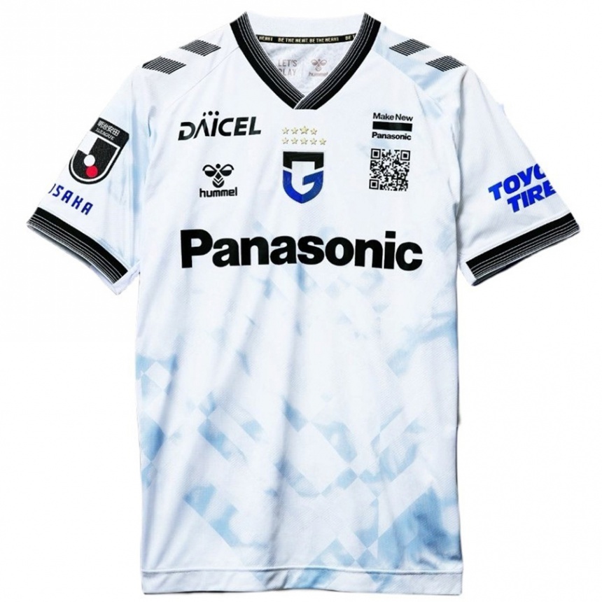 Kids Football Daiki Hashimoto #0 White Black Away Jersey 2024/25 T-Shirt Za