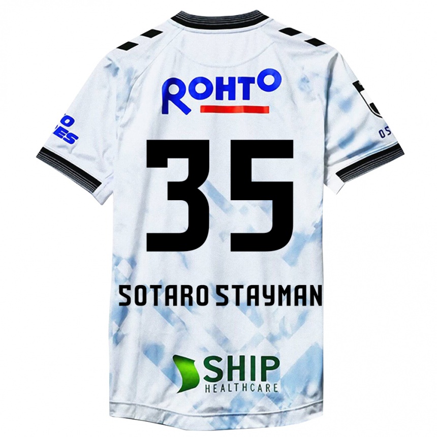 Kids Football Joshua Sotaro Stayman #35 White Black Away Jersey 2024/25 T-Shirt Za