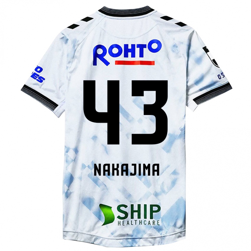 Kids Football Yugo Nakajima #43 White Black Away Jersey 2024/25 T-Shirt Za