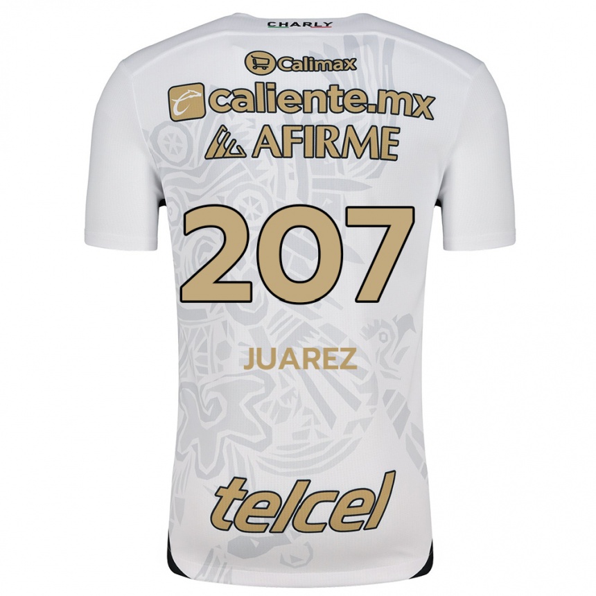 Kids Football José Juárez #207 White Black Away Jersey 2024/25 T-Shirt Za