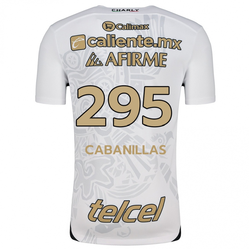 Kids Football Osvaldo Cabanillas #295 White Black Away Jersey 2024/25 T-Shirt Za