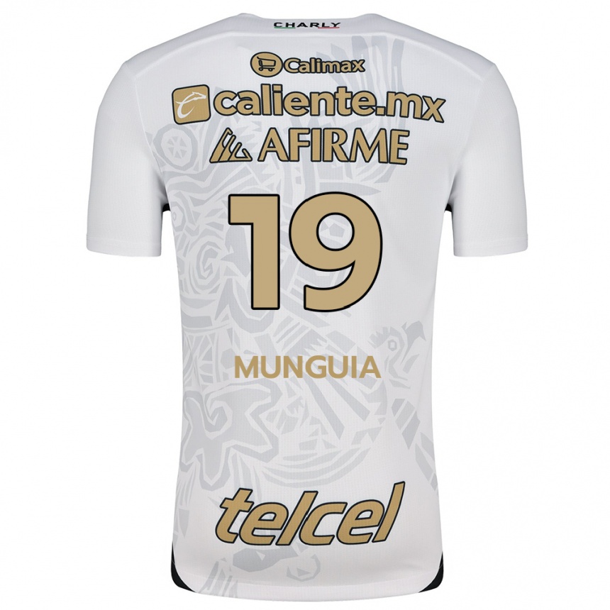 Kids Football Mariana Munguía #19 White Black Away Jersey 2024/25 T-Shirt Za