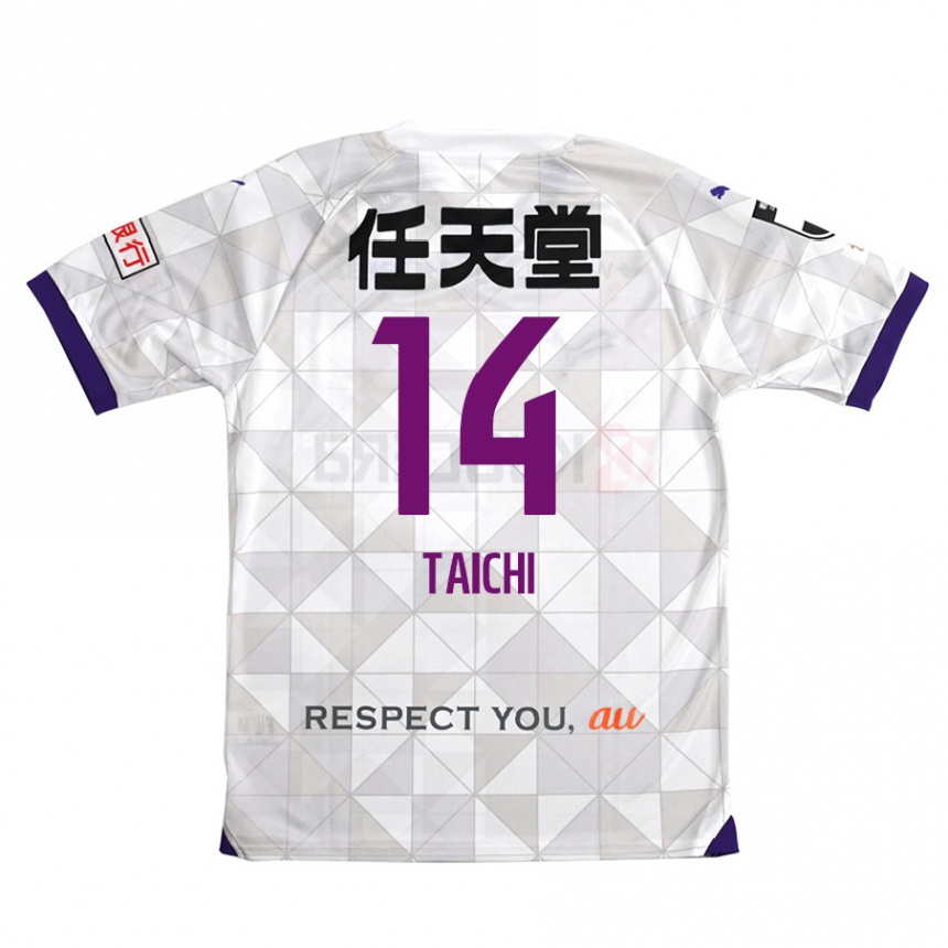 Kids Football Taichi Hara #14 White Purple Away Jersey 2024/25 T-Shirt Za