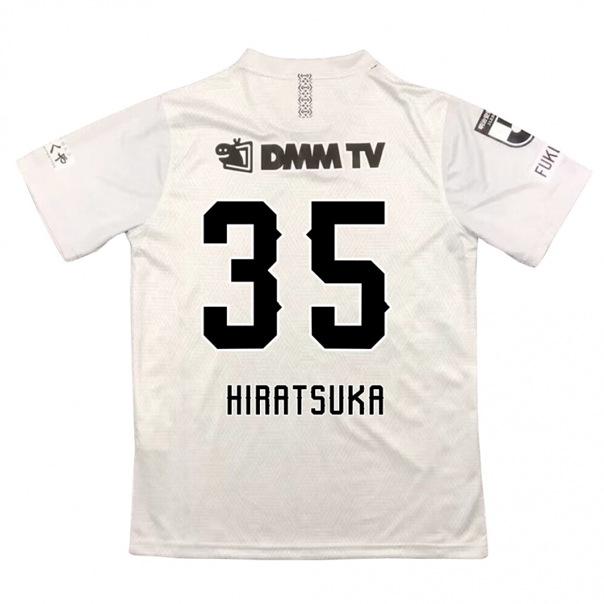 Kids Football Yuto Hiratsuka #35 Gray Black Away Jersey 2024/25 T-Shirt Za