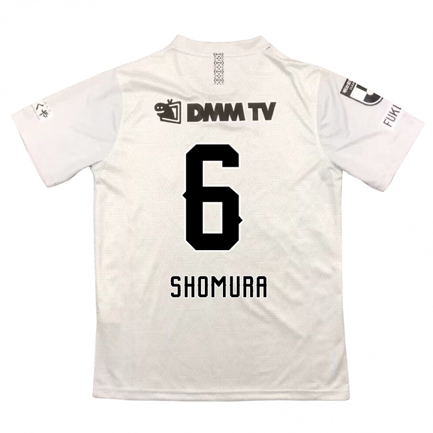 Kids Football Tomoki Shomura #6 Gray Black Away Jersey 2024/25 T-Shirt Za