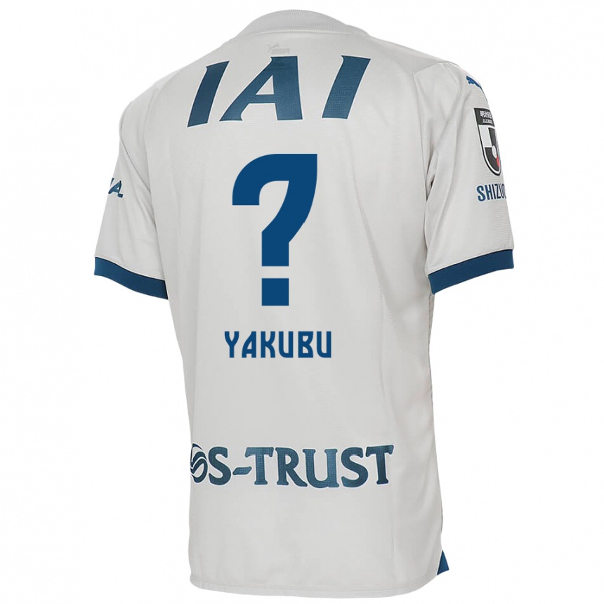 Kids Football Aziz Yakubu #0 White Blue Away Jersey 2024/25 T-Shirt Za