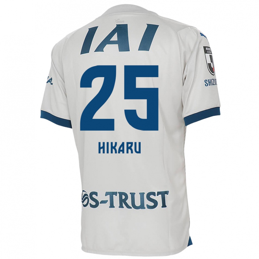 Kids Football Hikaru Naruoka #25 White Blue Away Jersey 2024/25 T-Shirt Za