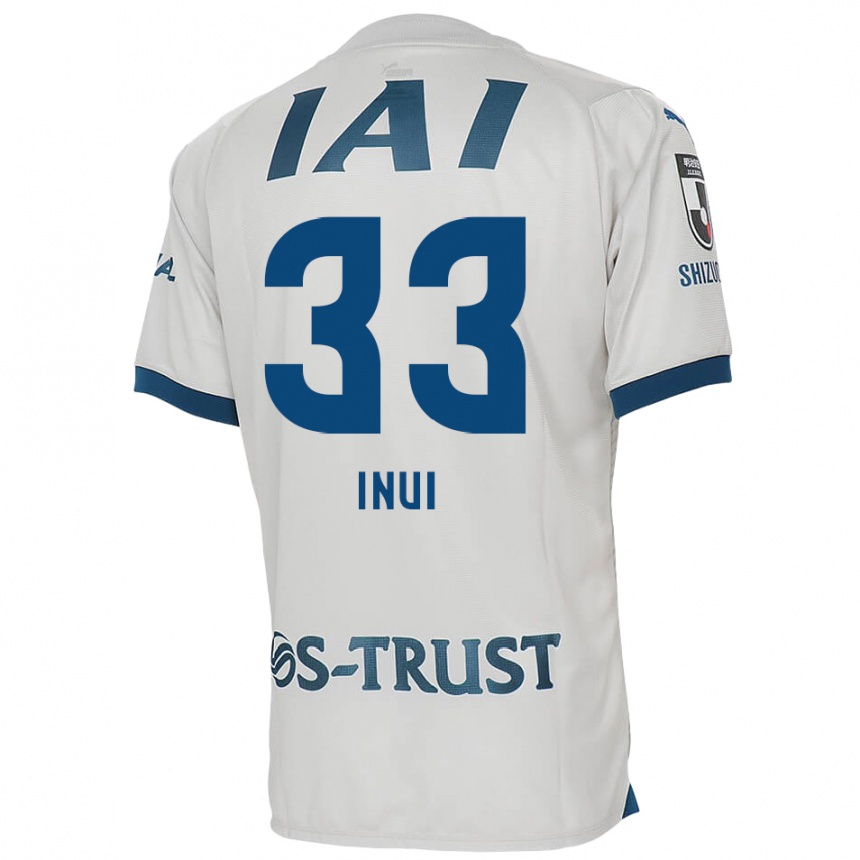 Kids Football Takashi Inui #33 White Blue Away Jersey 2024/25 T-Shirt Za