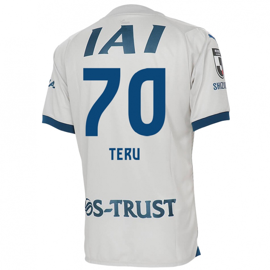 Kids Football Teruki Hara #70 White Blue Away Jersey 2024/25 T-Shirt Za