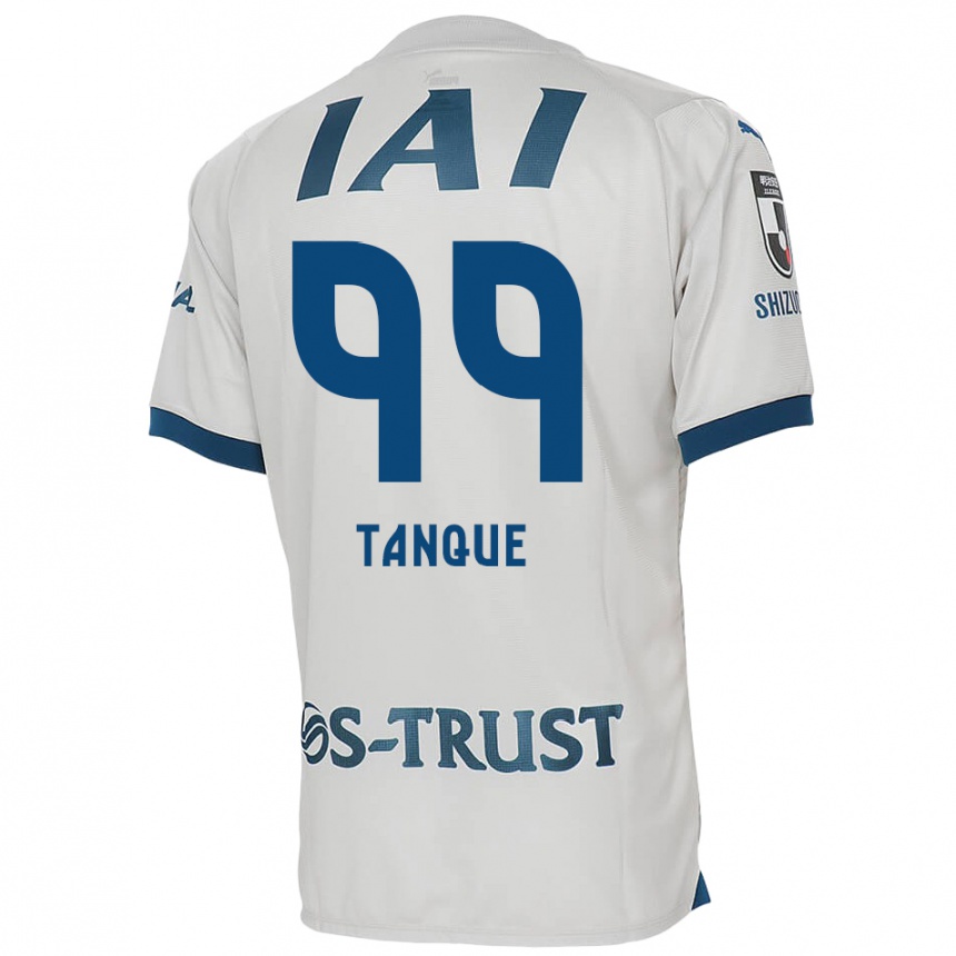 Kids Football Douglas Tanque #99 White Blue Away Jersey 2024/25 T-Shirt Za