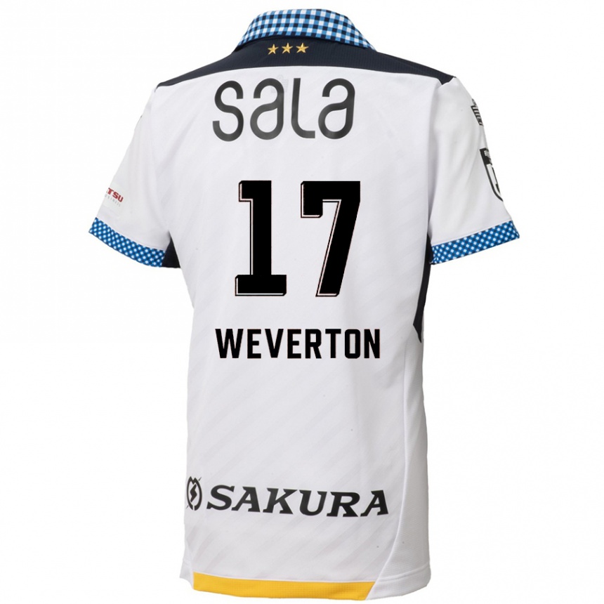 Kids Football Weverton #17 White Black Away Jersey 2024/25 T-Shirt Za