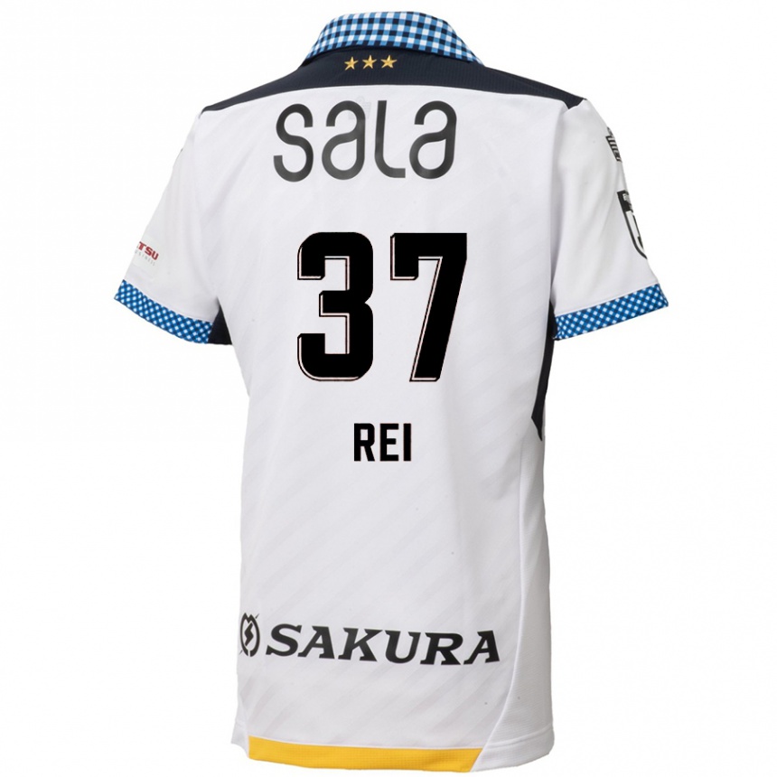 Kids Football Rei Hirakawa #37 White Black Away Jersey 2024/25 T-Shirt Za