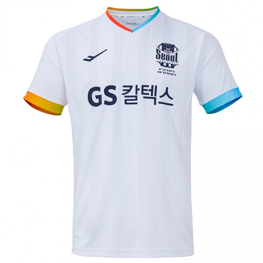 Kids Football Young-Kwang Cho #24 White Blue Away Jersey 2024/25 T-Shirt Za