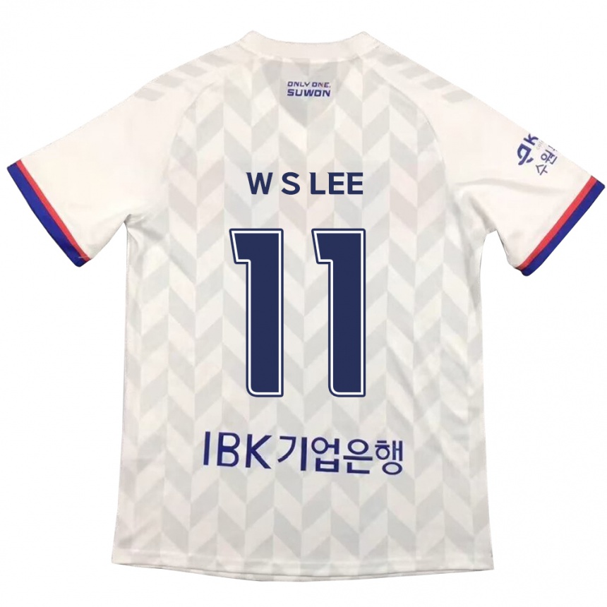 Kids Football Seung-Woo Lee #11 White Blue Away Jersey 2024/25 T-Shirt Za