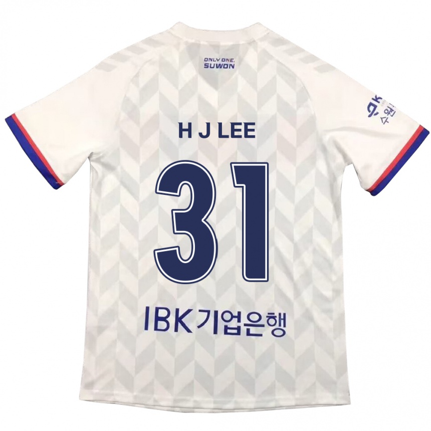 Kids Football Jae-Hoon Lee #31 White Blue Away Jersey 2024/25 T-Shirt Za