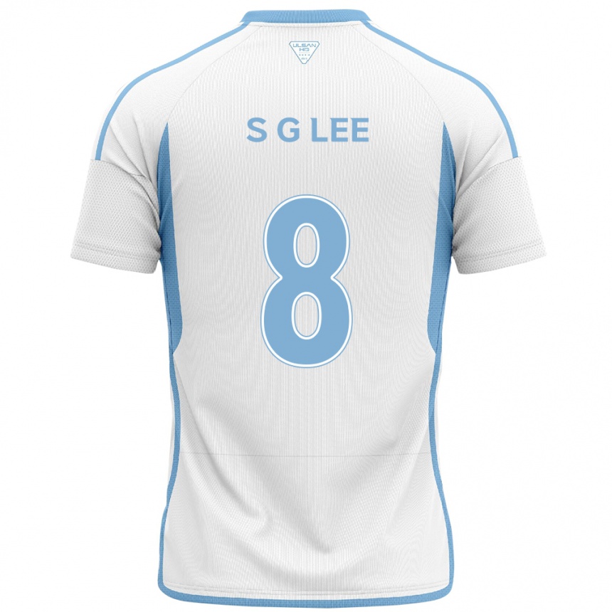 Kids Football Gyu-Sung Lee #8 White Blue Away Jersey 2024/25 T-Shirt Za