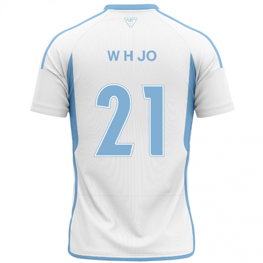 Kids Football Hyeon-Woo Jo #21 White Blue Away Jersey 2024/25 T-Shirt Za