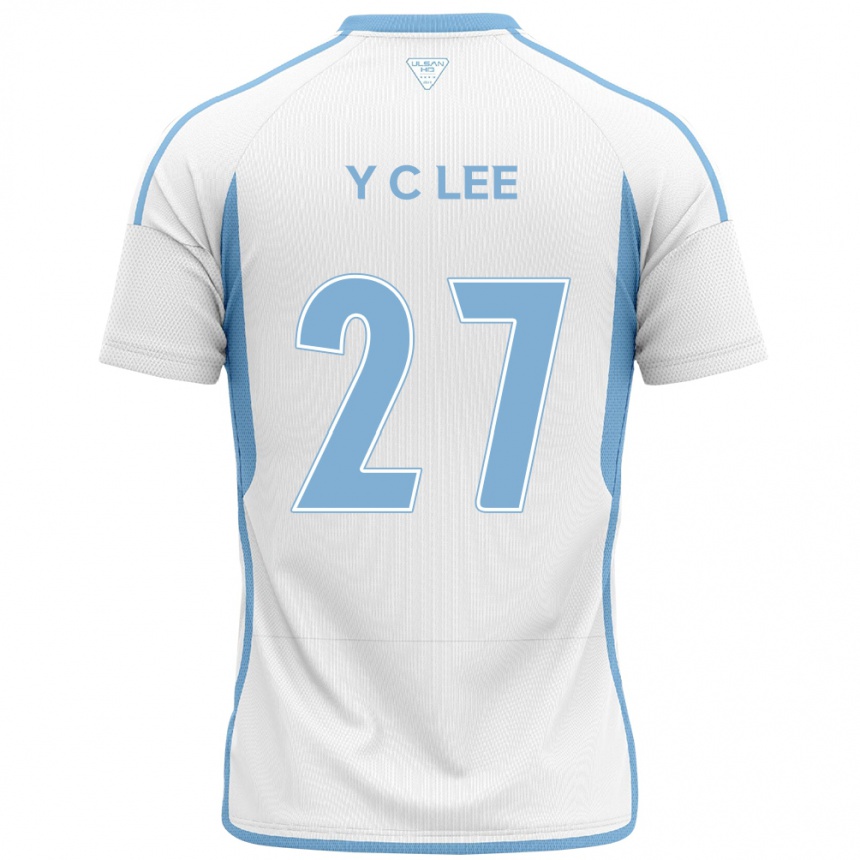 Kids Football Chung-Yong Lee #27 White Blue Away Jersey 2024/25 T-Shirt Za