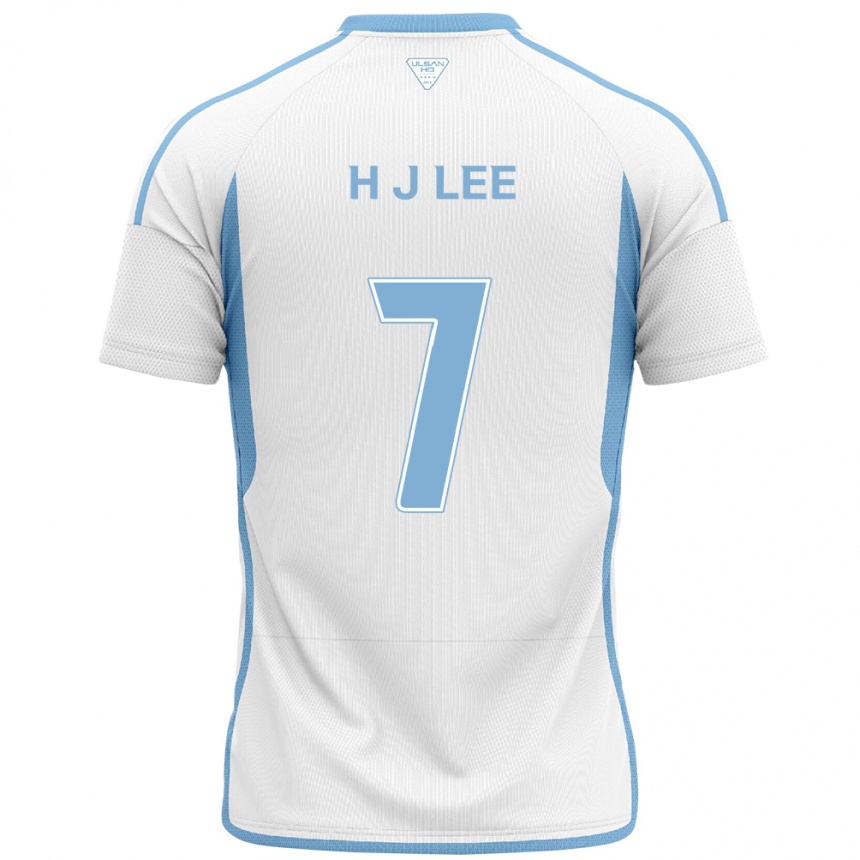 Kids Football Jae-Hun Lee #7 White Blue Away Jersey 2024/25 T-Shirt Za