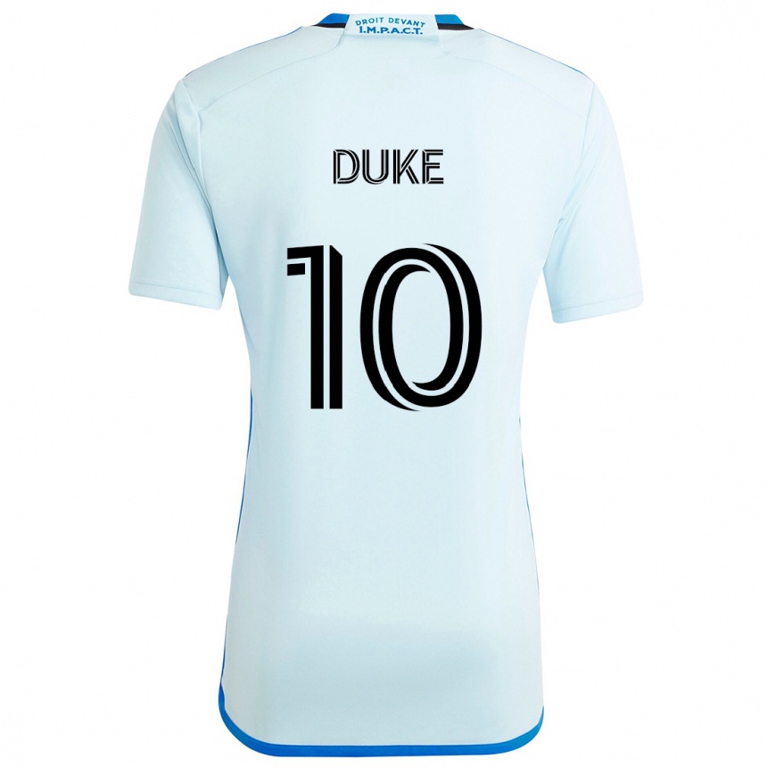 Kids Football Bryce Duke #10 Ice Blue Away Jersey 2024/25 T-Shirt Za