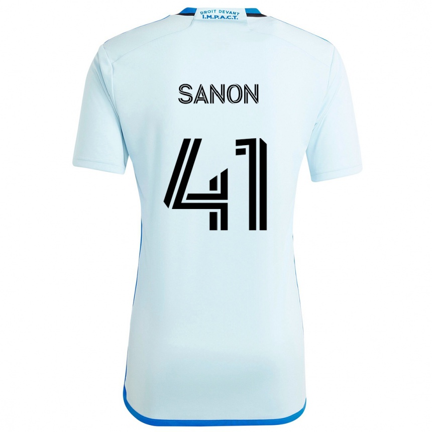 Kids Football Jérémy Sanon #41 Ice Blue Away Jersey 2024/25 T-Shirt Za