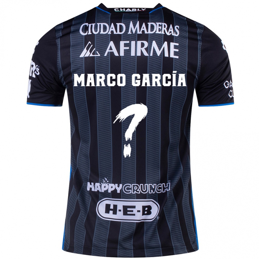 Kids Football Marco Garcia #0 White Black Away Jersey 2024/25 T-Shirt Za