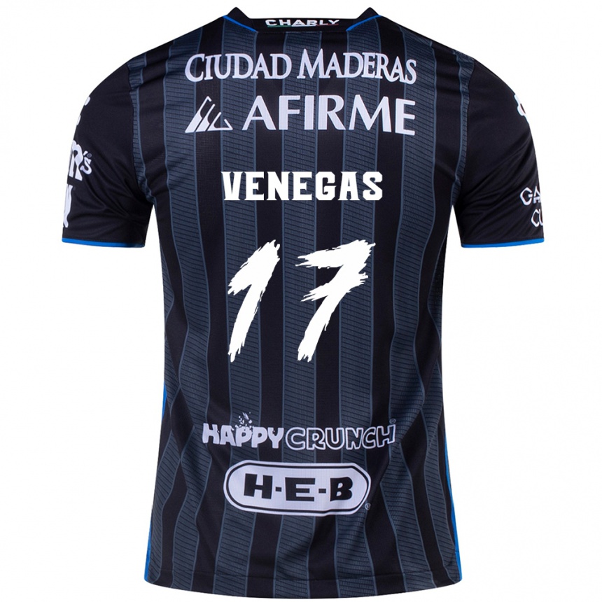 Kids Football Francisco Venegas #17 White Black Away Jersey 2024/25 T-Shirt Za