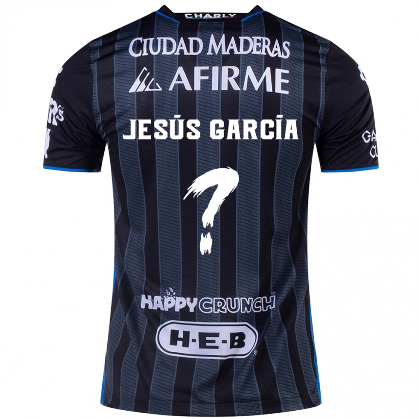 Kids Football Jesús García #0 White Black Away Jersey 2024/25 T-Shirt Za