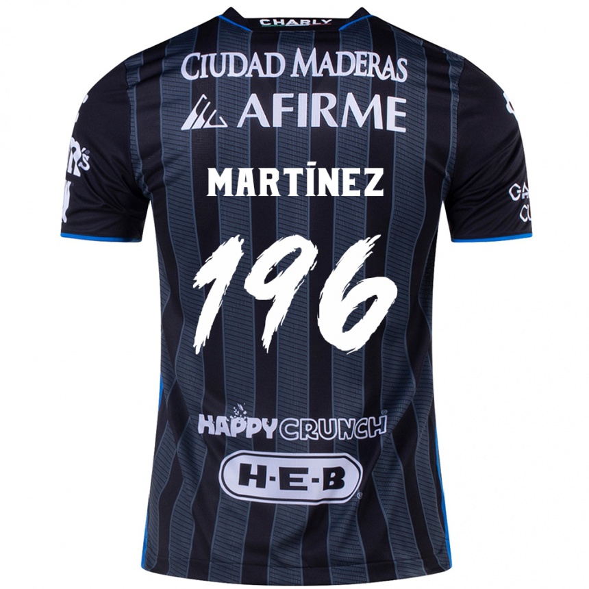 Kids Football Diego Martínez #196 White Black Away Jersey 2024/25 T-Shirt Za