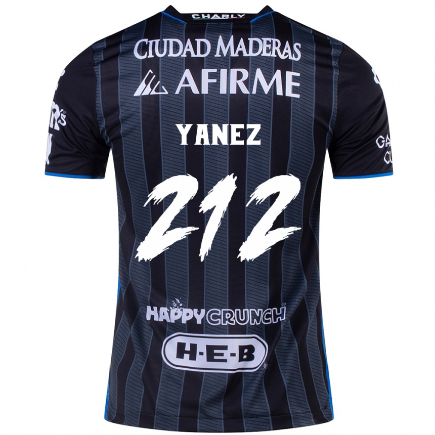 Kids Football Sebastián Yánez #212 White Black Away Jersey 2024/25 T-Shirt Za