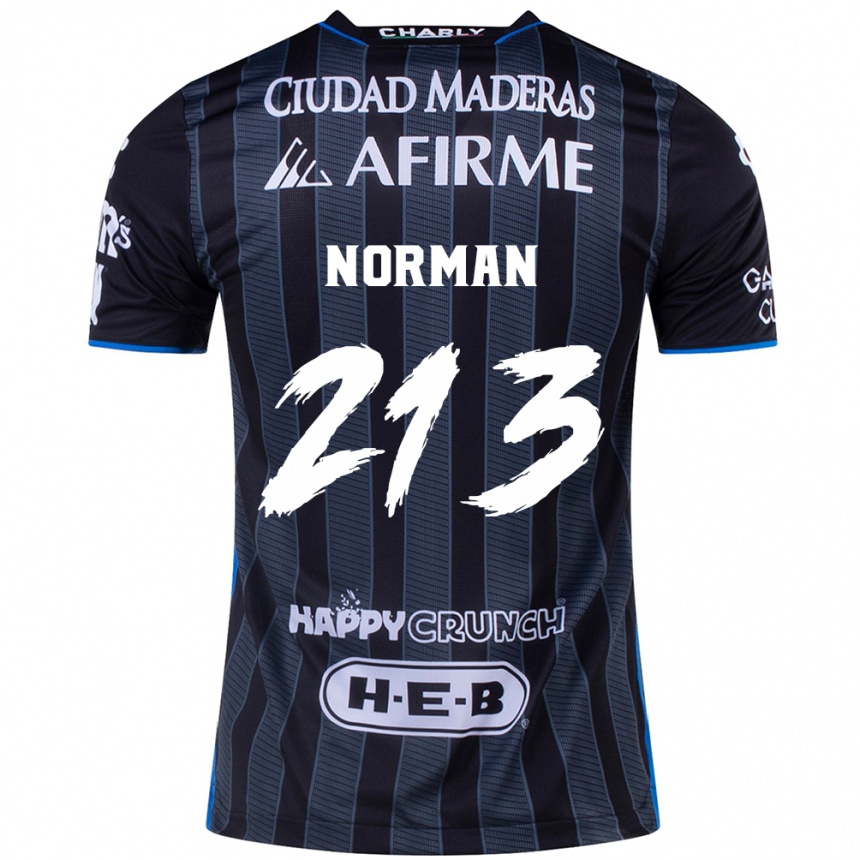 Kids Football Humberto Norman #213 White Black Away Jersey 2024/25 T-Shirt Za