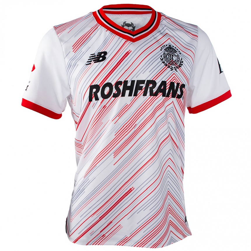 Kids Football Sait Tlaxcalteco #208 White Red Away Jersey 2024/25 T-Shirt Za