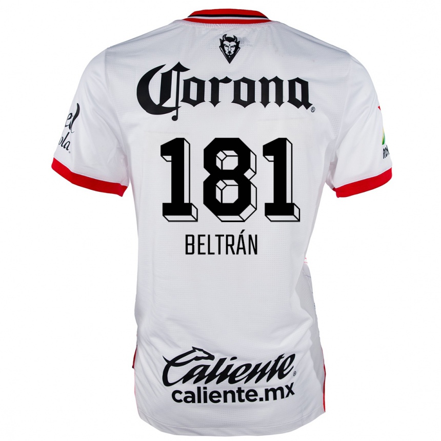 Kids Football Ronaldo Beltrán #181 White Red Away Jersey 2024/25 T-Shirt Za