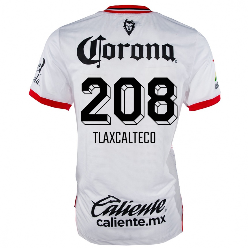 Kids Football Sait Tlaxcalteco #208 White Red Away Jersey 2024/25 T-Shirt Za