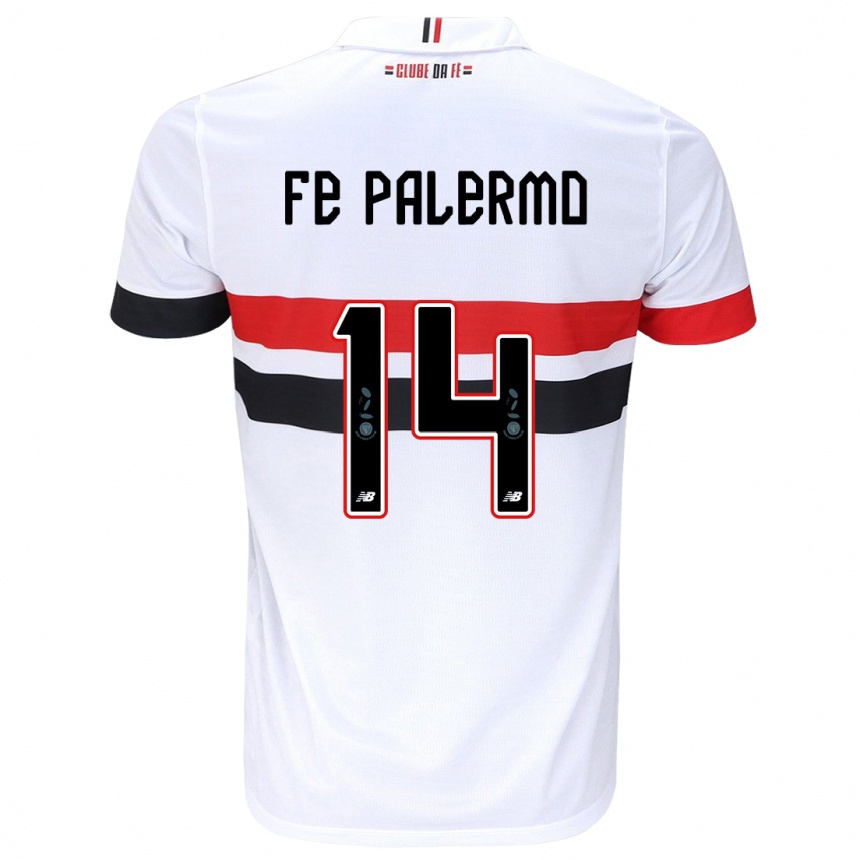 Men Football Fe Palermo #14 White Red Black Home Jersey 2024/25 T-Shirt Za