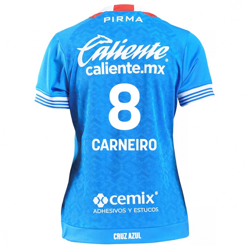 Men Football Gonzalo Carneiro #8 Sky Blue Home Jersey 2024/25 T-Shirt Za