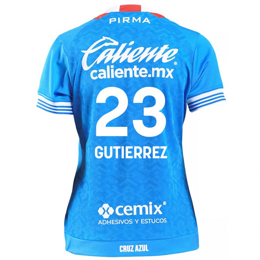 Men Football Ivonne Gutierrez #23 Sky Blue Home Jersey 2024/25 T-Shirt Za