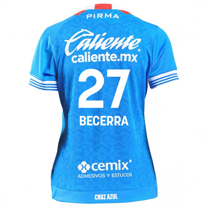 Men Football Ana Becerra #27 Sky Blue Home Jersey 2024/25 T-Shirt Za