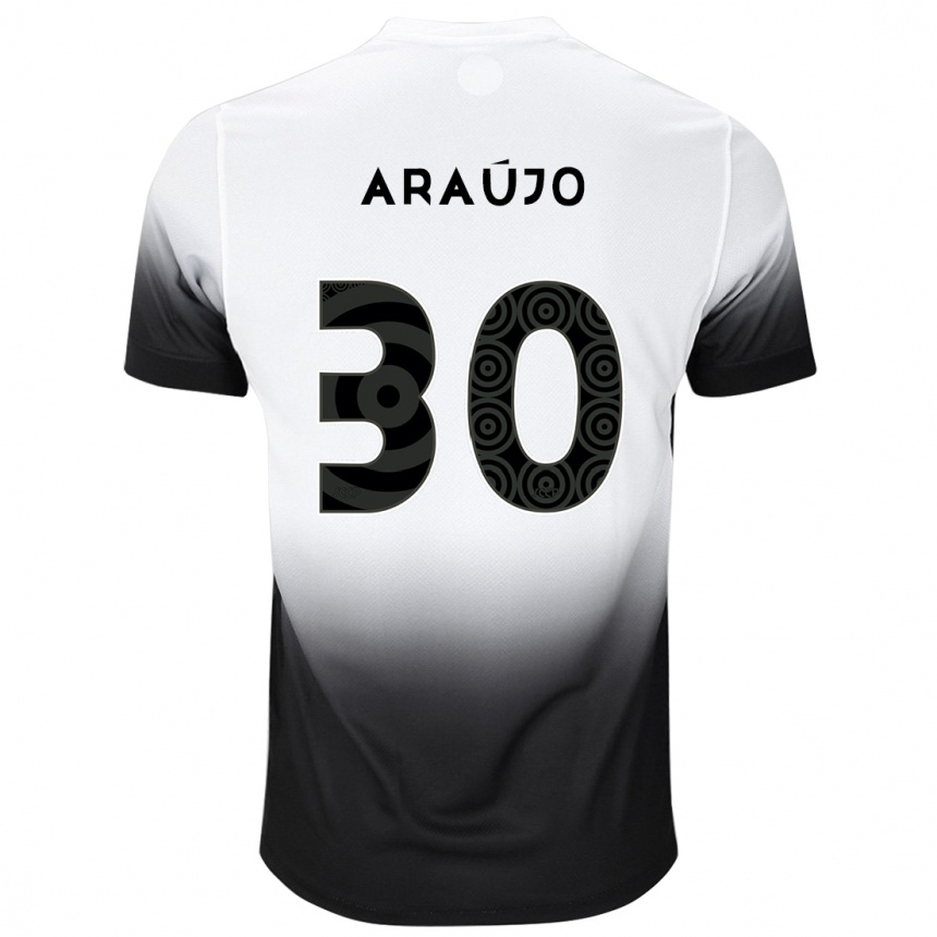 Men Football Matheus Araújo #30 White Black Home Jersey 2024/25 T-Shirt Za