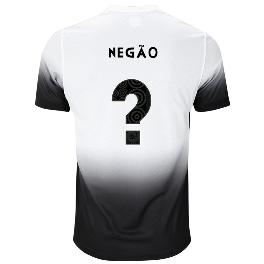 Men Football Gui Negão #0 White Black Home Jersey 2024/25 T-Shirt Za