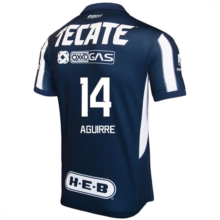 Men Football Erick Aguirre #14 Blue Red White Home Jersey 2024/25 T-Shirt Za