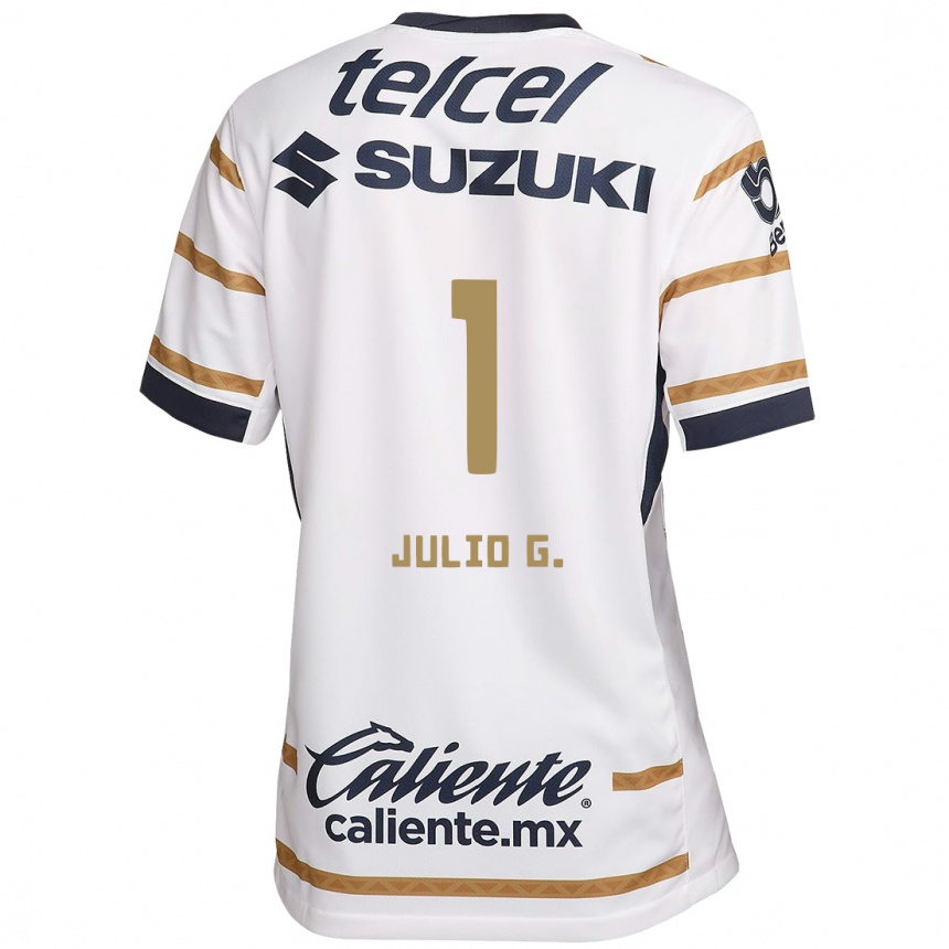 Men Football Julio Gonzalez #1 White Obsidian Home Jersey 2024/25 T-Shirt Za