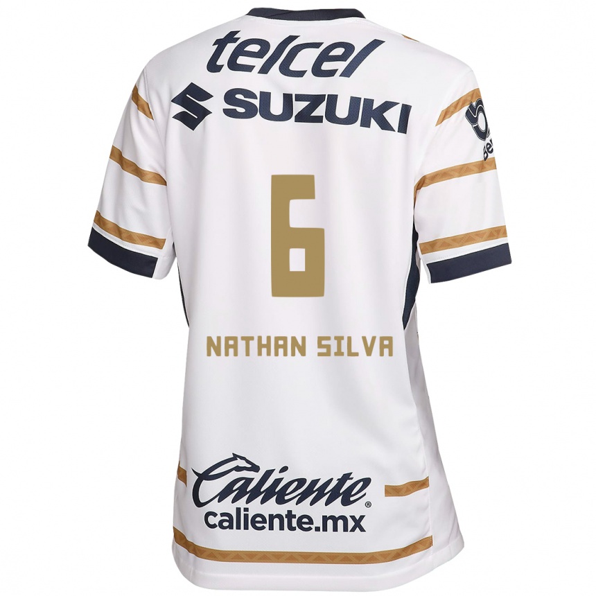 Men Football Nathan Silva #6 White Obsidian Home Jersey 2024/25 T-Shirt Za